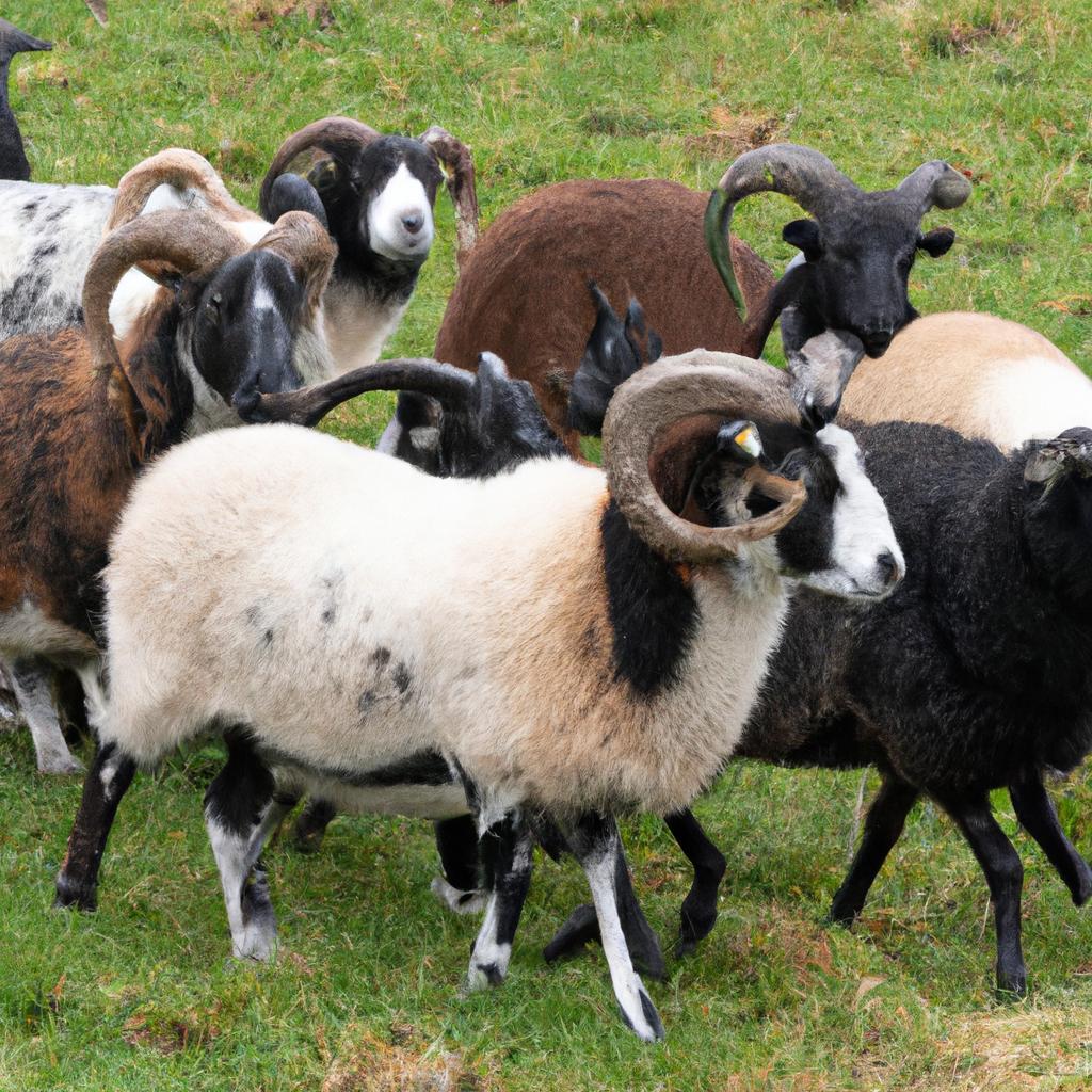 Conservation grazing is one of the many uses of the 6 horned Jacob sheep breed.