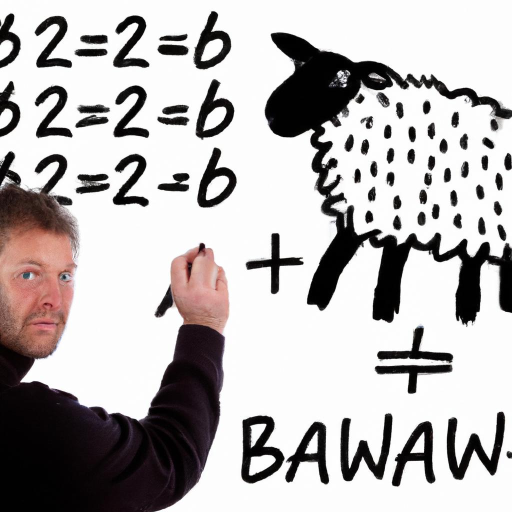 A mathematician using Baa Baa Black Sheep Notation to solve a complex equation