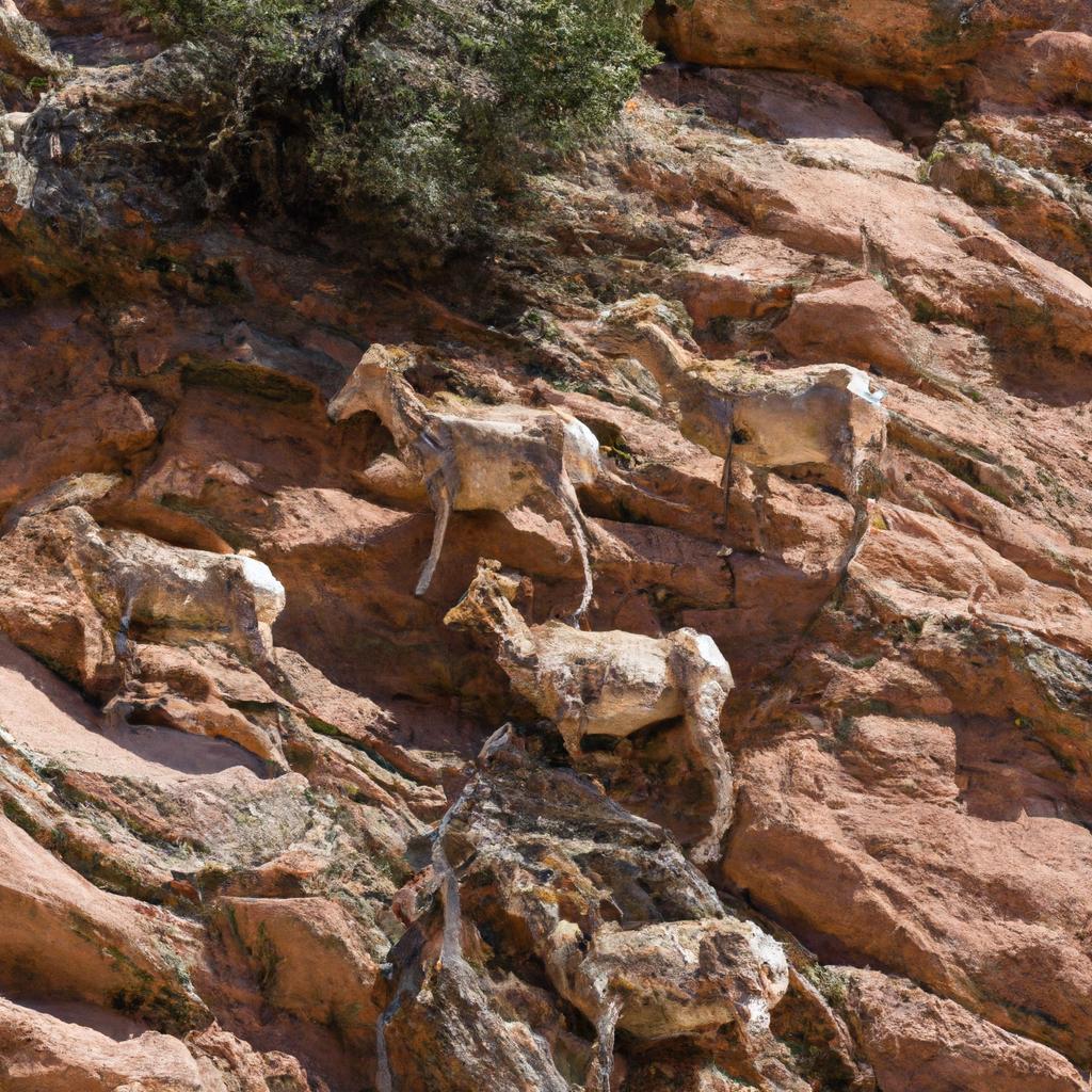 Barbary sheep are known for their ability to climb steep cliffs and rocky terrain