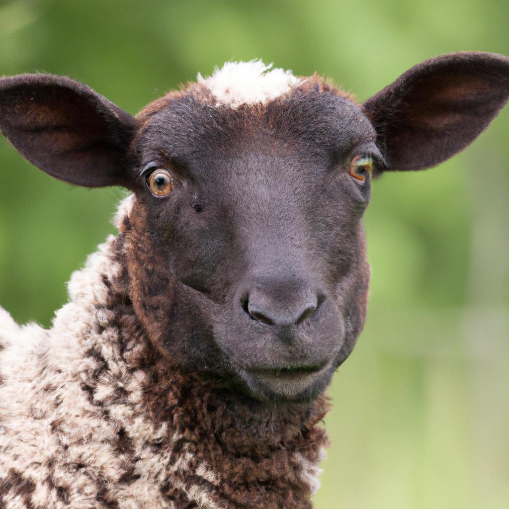 This dorper katahdin cross sheep has a friendly and curious expression.