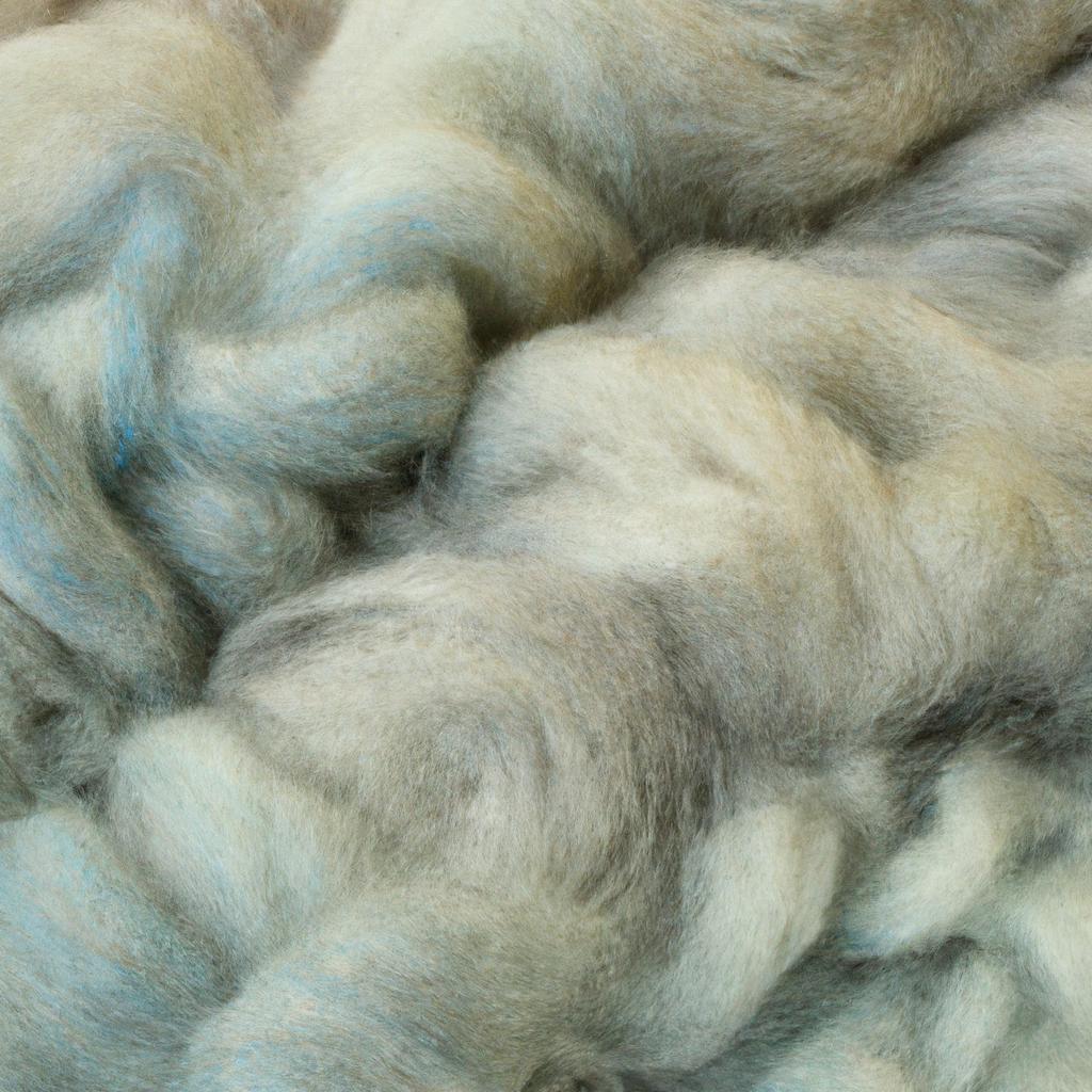 This close-up of Blue Faced Leicester Sheep's wool shows its unique texture and quality
