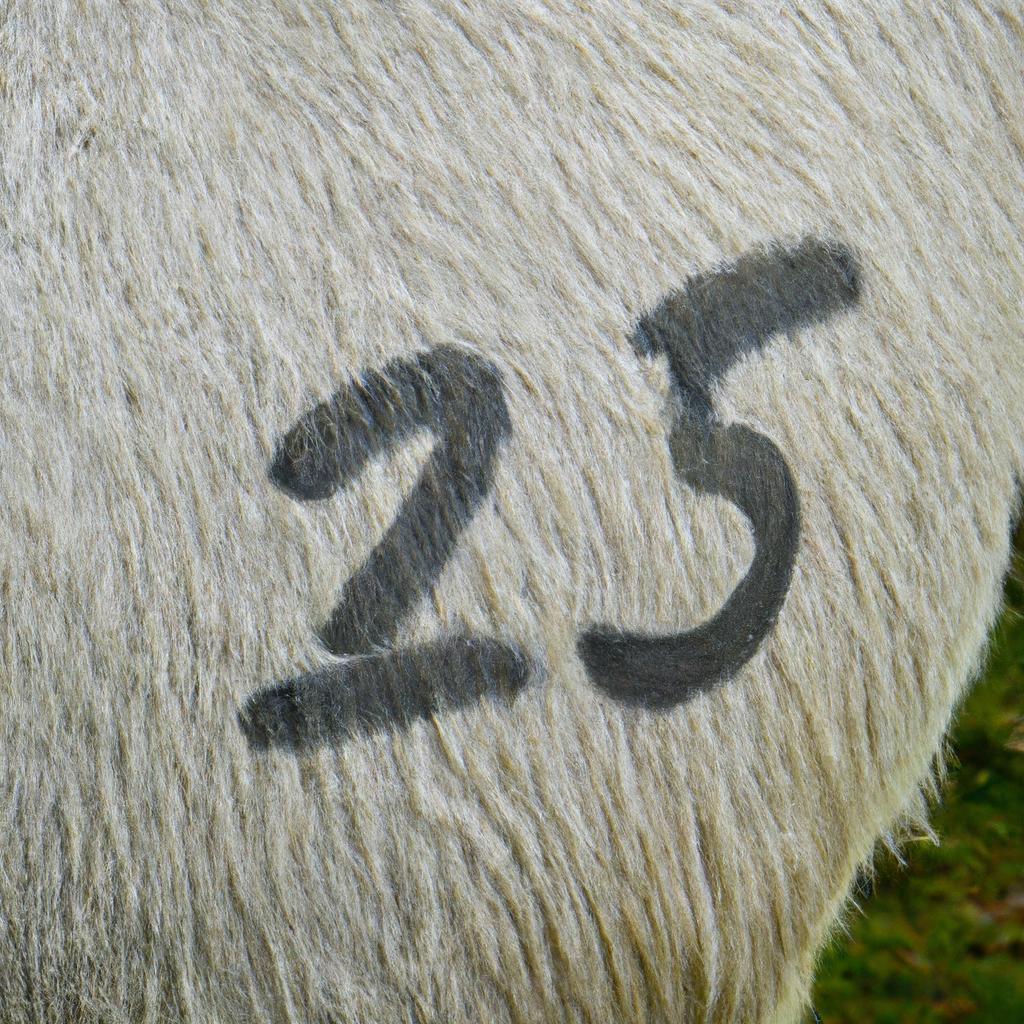 Sheep numbering helps with keeping an accurate inventory of the herd.
