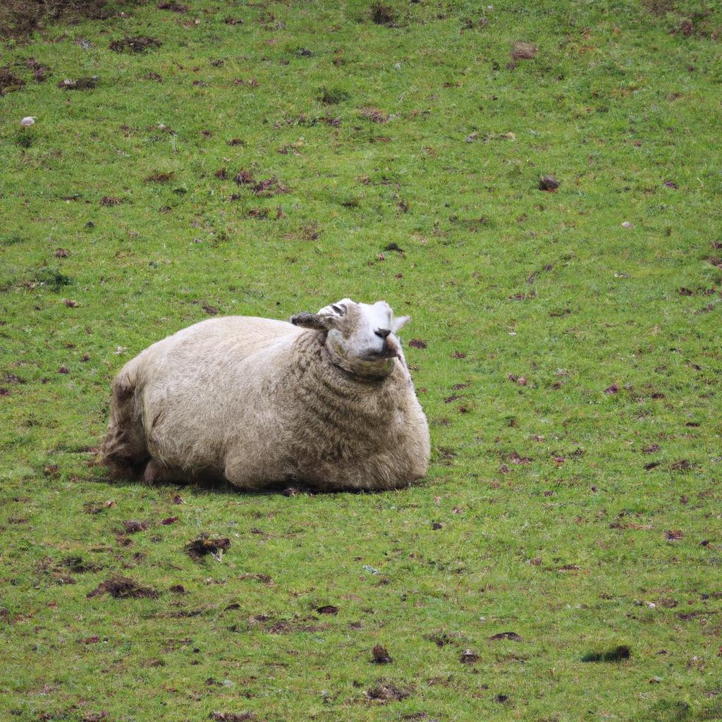 Dolly The Sheep Sitting All By Herself