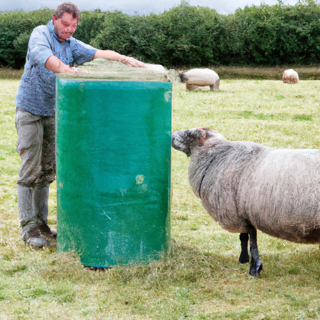 Easy to use and maintain sheep round bale feeder.