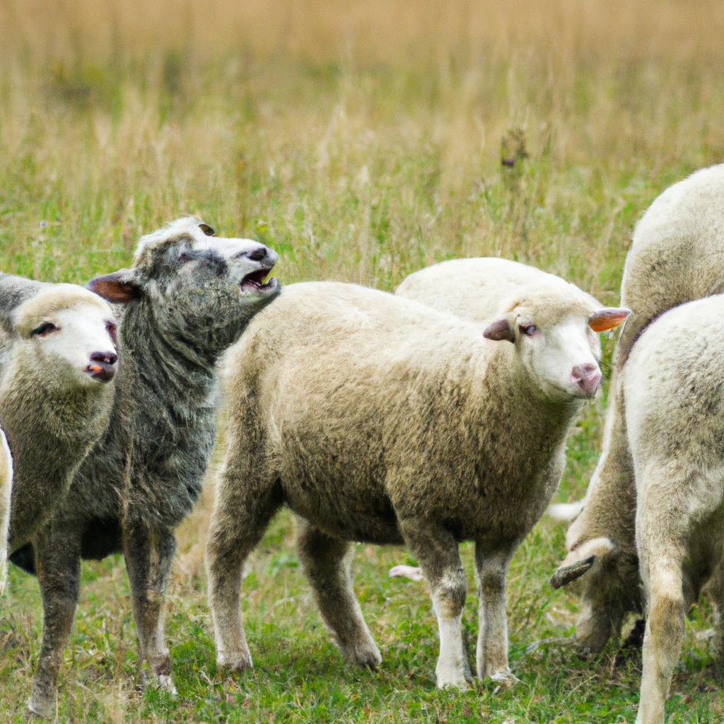 These sheep with human faces are a fascinating sight to behold.