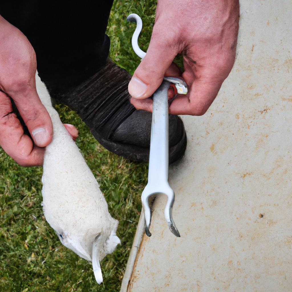 Proper equipment and tools are necessary for safe and effective sheep hoof trimming