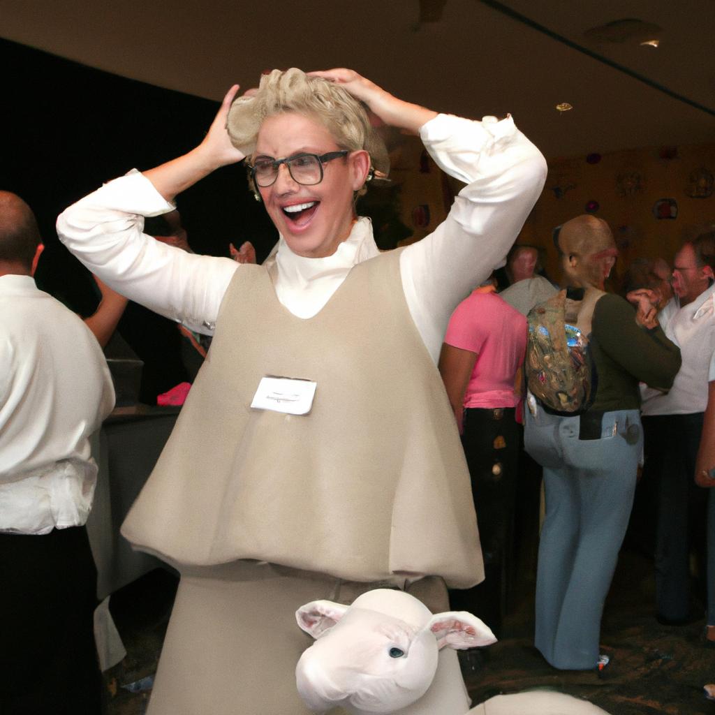 Senator Kyrsten Sinema's sheep costume brings humor to the world of politics.