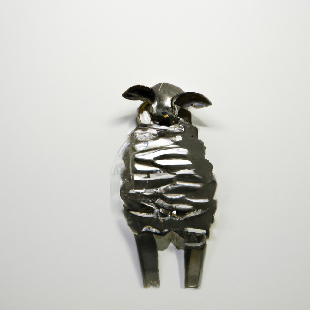 This unique sheep template made of metal is a great addition to any farm or garden
