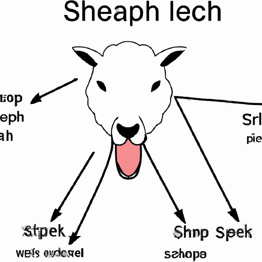 Visual representation of tongue placement and mouth shape for correct 'sheep' pronunciation.