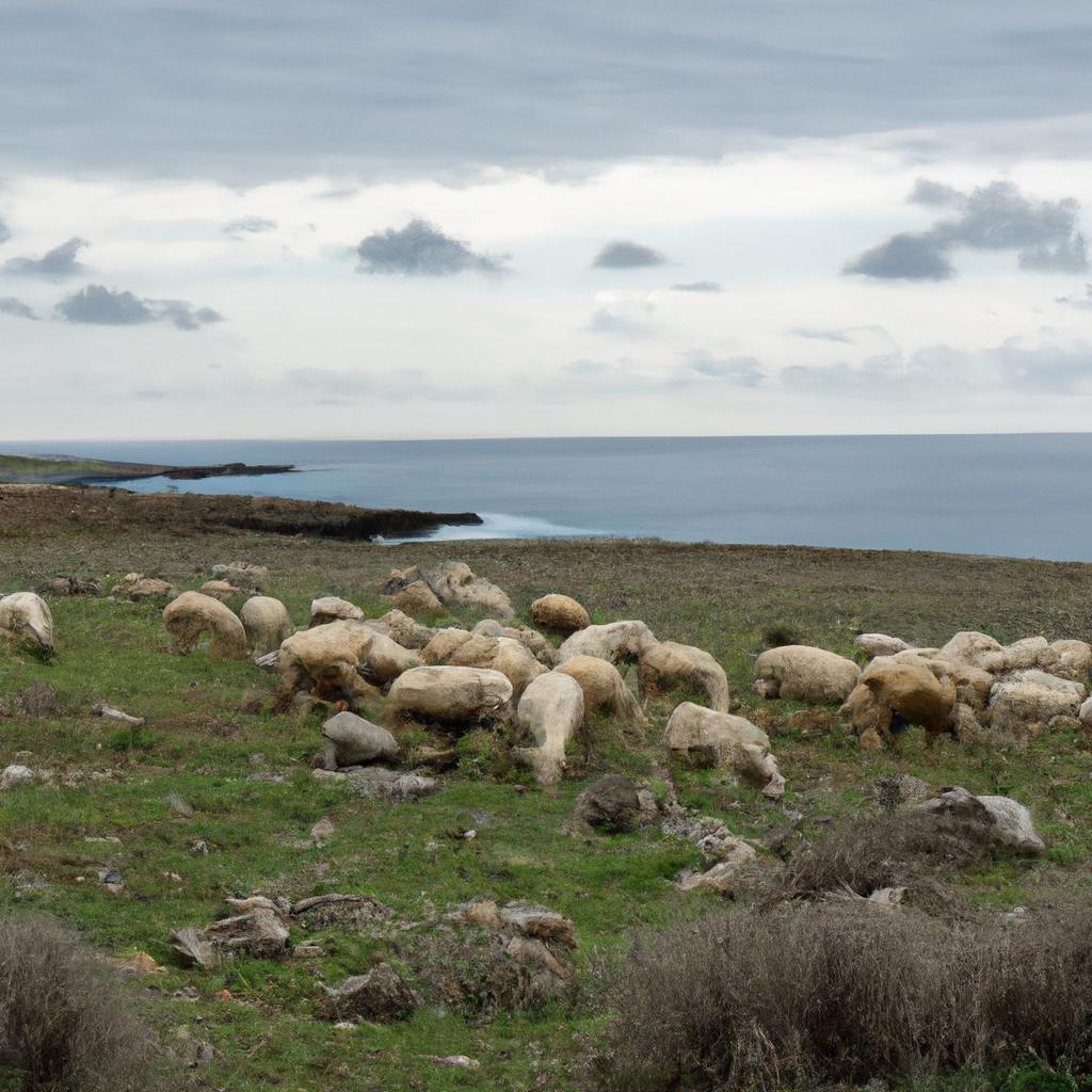 Sheep By The Sea