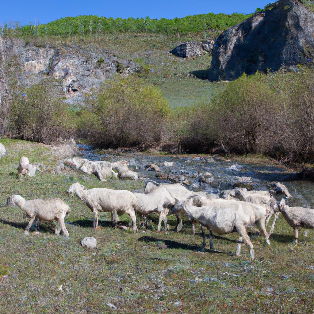 The sheep that roam the surrounding hills have been a part of the river's culture and history for generations.