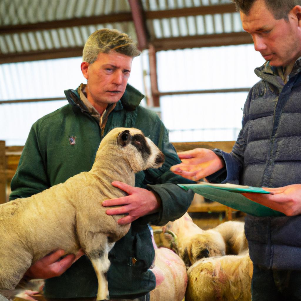 A farmer showcasing their best sheep on Show Stock Planet.