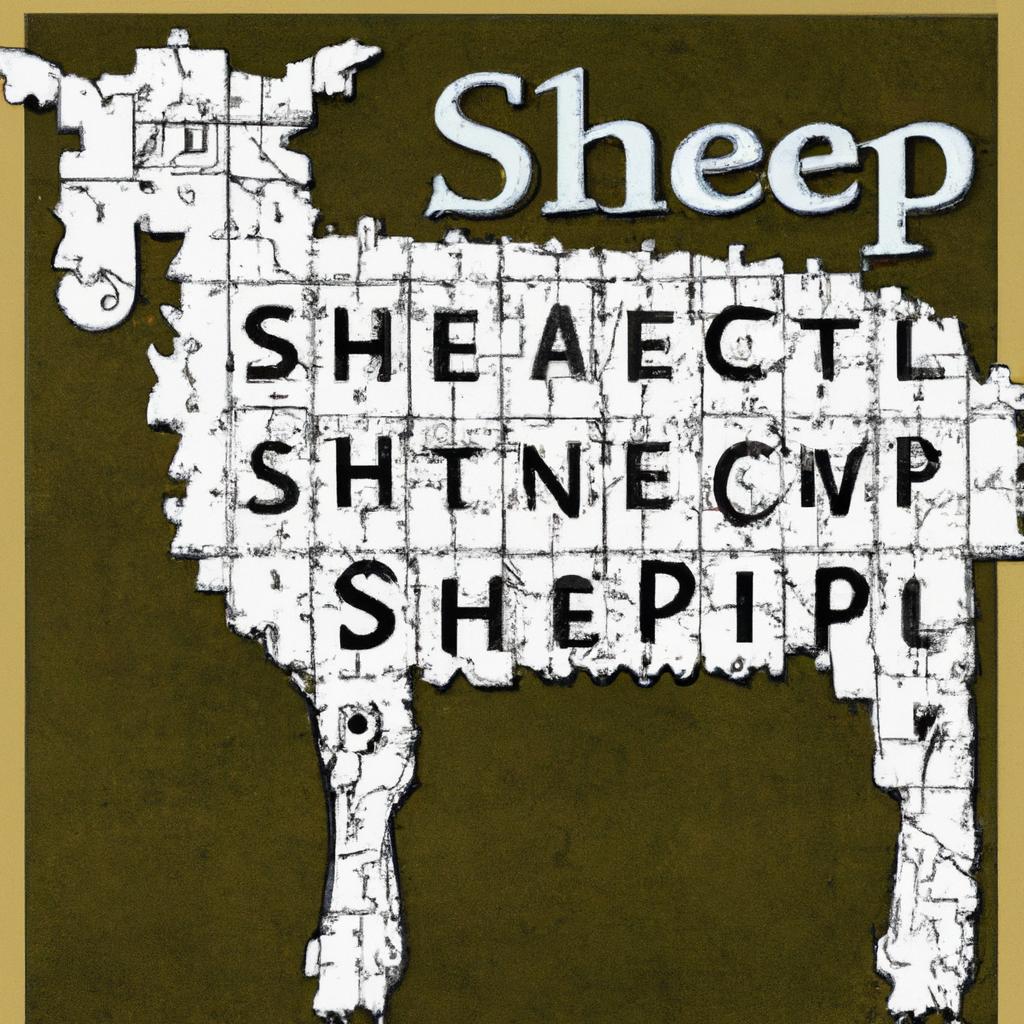 A beautifully illustrated image of a Suffolk sheep, a common breed in crossword puzzles