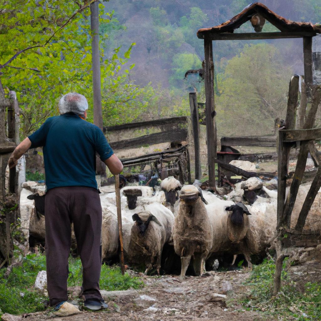 The Good Shepherd leads his sheep through the Sheep Gate