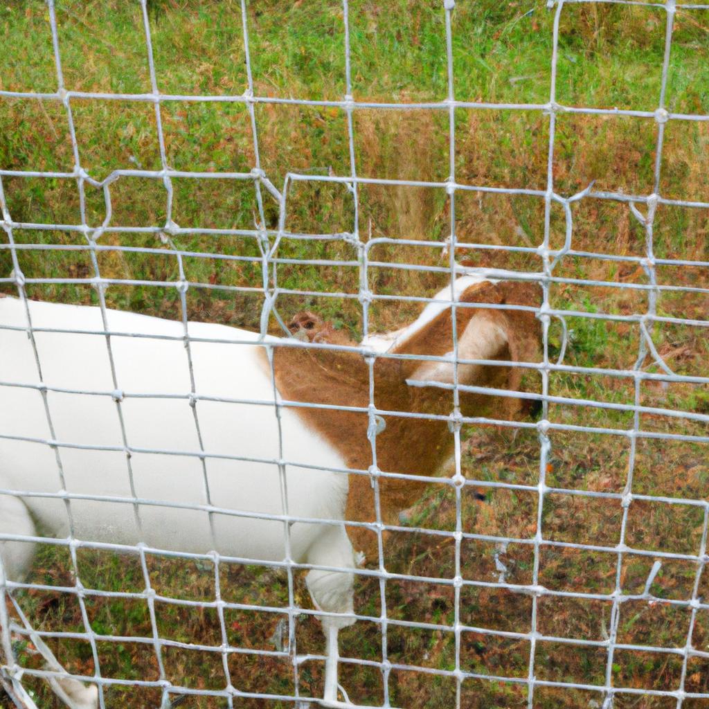 Wire mesh goat panels with feeding troughs provide better control of feeding and watering.