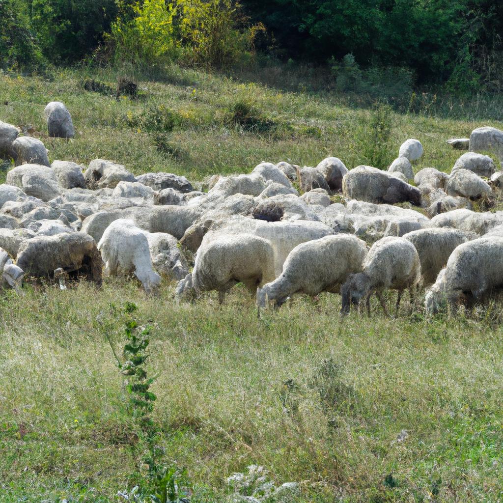 Grazing Land For A Herd Of Sheep